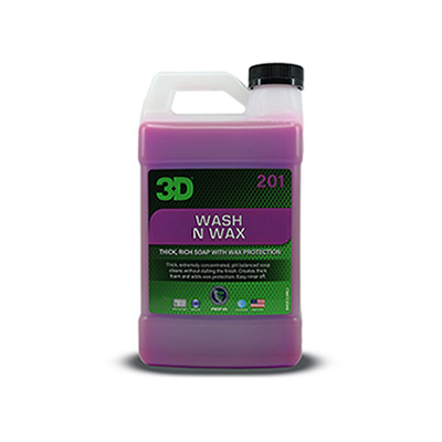 201OZ64 3D Wash N Wax шампунь с воском для ручной мойки автомобиля, 1.89л