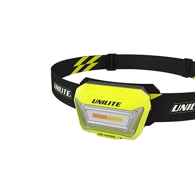 CRI-H200R UNILITE налобный сенсорный фонарь 3 цвета, CRI 96+, 200Lm, 1500mAh, IPX5