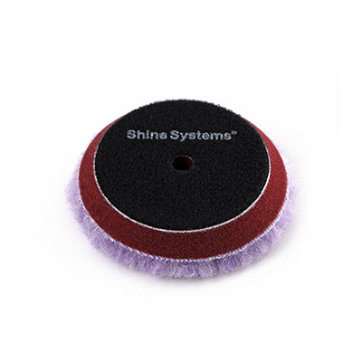 SS568 Shine Systems Lila Wool Pad полировальный круг из лилового меха, 75мм