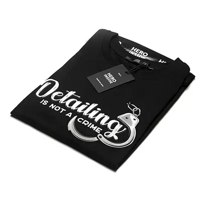 HI08 Hero Inside Detailing Is Not a Crime футболка черная, размер L