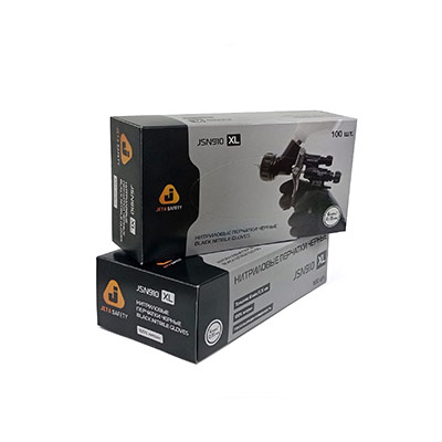 JSN908 Jeta PRO износостойкие нитриловые перчатки, цвет черный M (100шт)