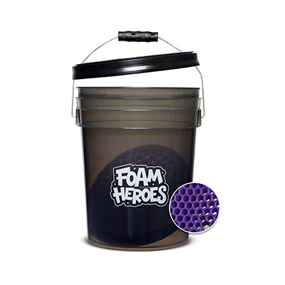 FHT062 Foam Heroes Detailing Bucket ведро с сепаратором и крышкой для детейлинг мойки, 20л