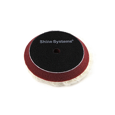 SS543 Shine Systems Stripy Wool Pad полировальный круг из стриженого меха, 75мм