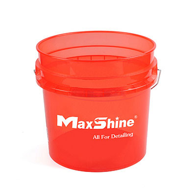 MSB001-R MaxShine Detailing Bucket Transparent Red ведро для детейлинга, 13л