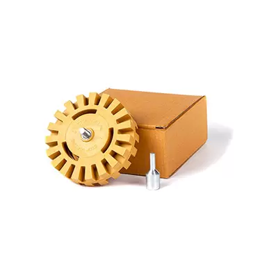 32240 KRAUSS Eraser Wheel диск зубчатый для снятия скотча с адаптером, 100х25мм