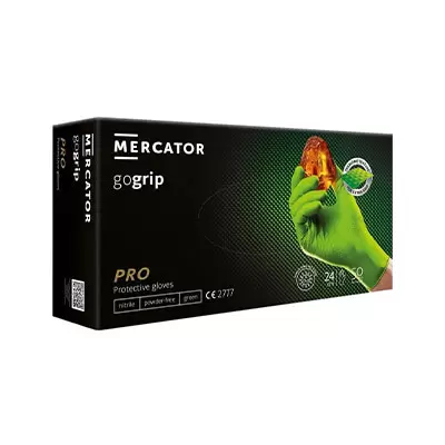 GoGrip Mercator износостойкие нитриловые перчатки, цвет зеленый M, 50шт