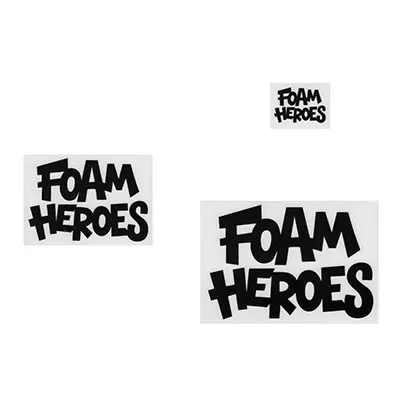 FHA048 Foam Heroes стикеры логотип Foam Heroes переводные, черные (3шт)