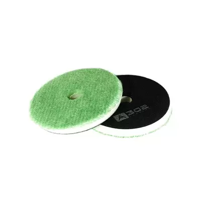 GW-125 A302 Green Hybrid Wool Cutting Pad меховой круг зеленый на поролоне DA (ворс 8мм), 135мм