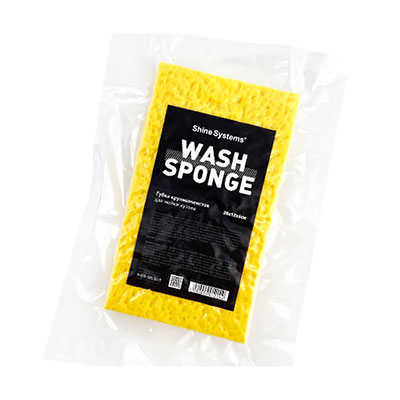SS819 Shine Systems Wash Sponge губка крупноячеистая для мойки кузова, 20x12x6см