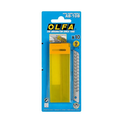 OL-AB-10B OLFA лезвия сегментированные (10шт), 9х80х0.38мм