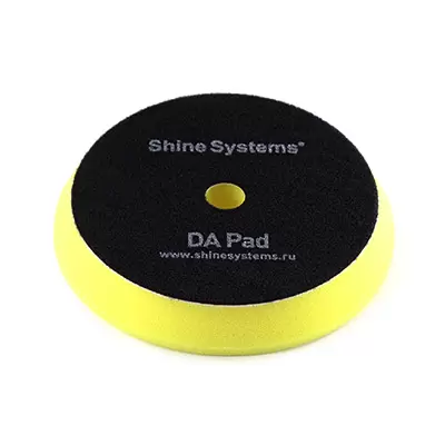 SS554 Shine Systems DA Foam Pad Yellow полировальный круг антиголограммный желтый, 155мм