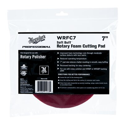 WRFC7 Meguiar's Rotary Foam Cutting Pad полировальник поролоновый режущий (бордовый), 178мм