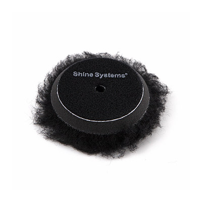 SS540 Shine Systems Black Wool Pad полировальный круг из черного меха, 75мм