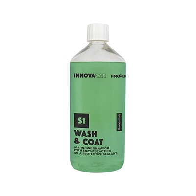 INNOVACAR S1 Wash&Coat наношампунь с энзимами для ручной мойки автомобиля с гидрофобным эффектом, 1л