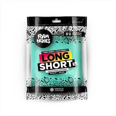 FHA054-3 Foam Heroes Long Short универсальная разносторонняя микрофибра 40х40см (3шт), 350г/м2