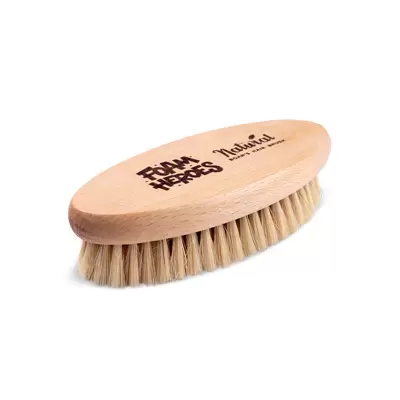 FHA011 Foam Heroes Natural Boar's Hair Brush щетка для очистки кожи, 15.4x6.6см