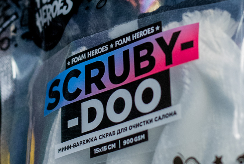 Scruby-Doo мини-варежка скраб из микрофибры для очистки салона от Foam Heroes